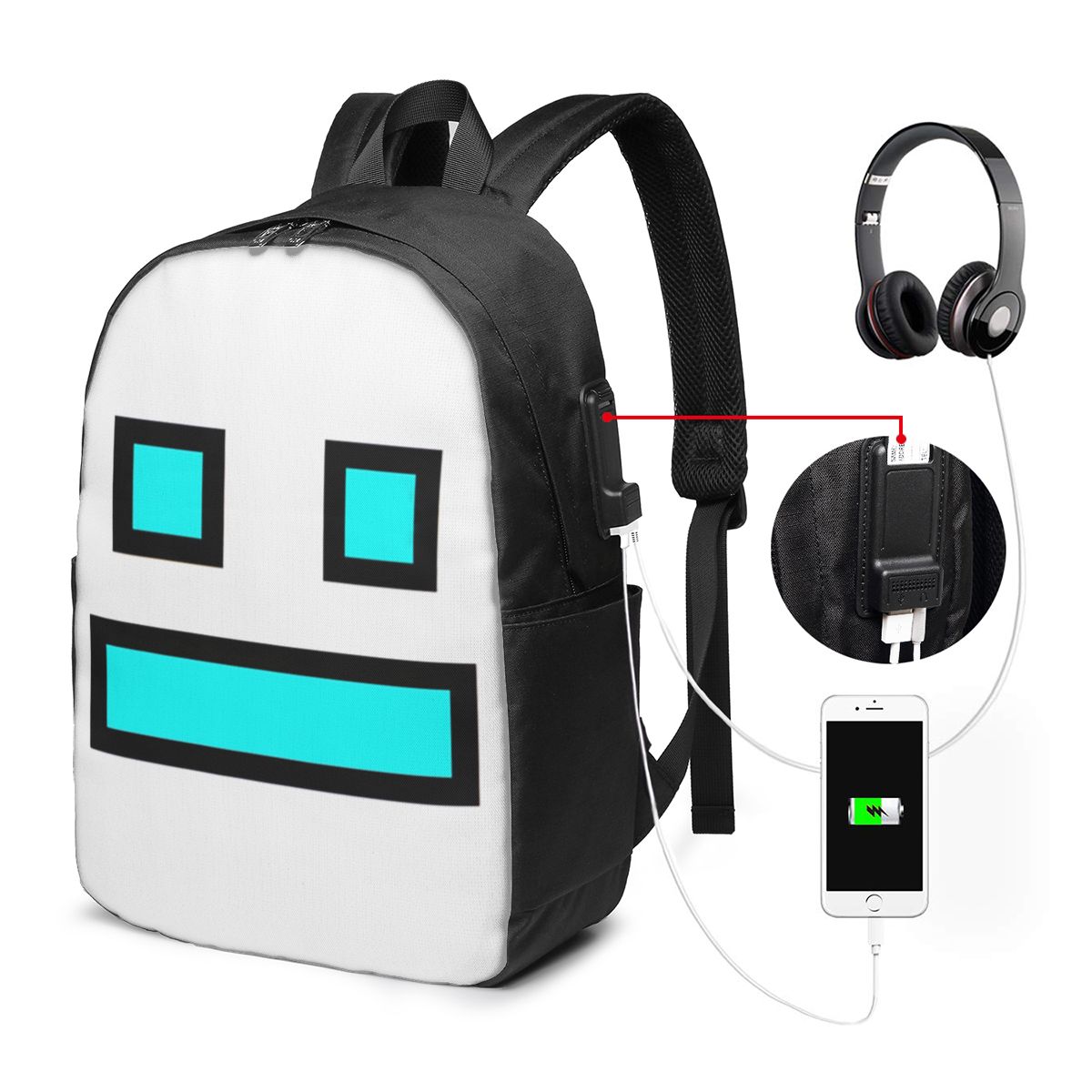 Video Game Geometry Dash Backp - огляд і ціна Laptop Bag