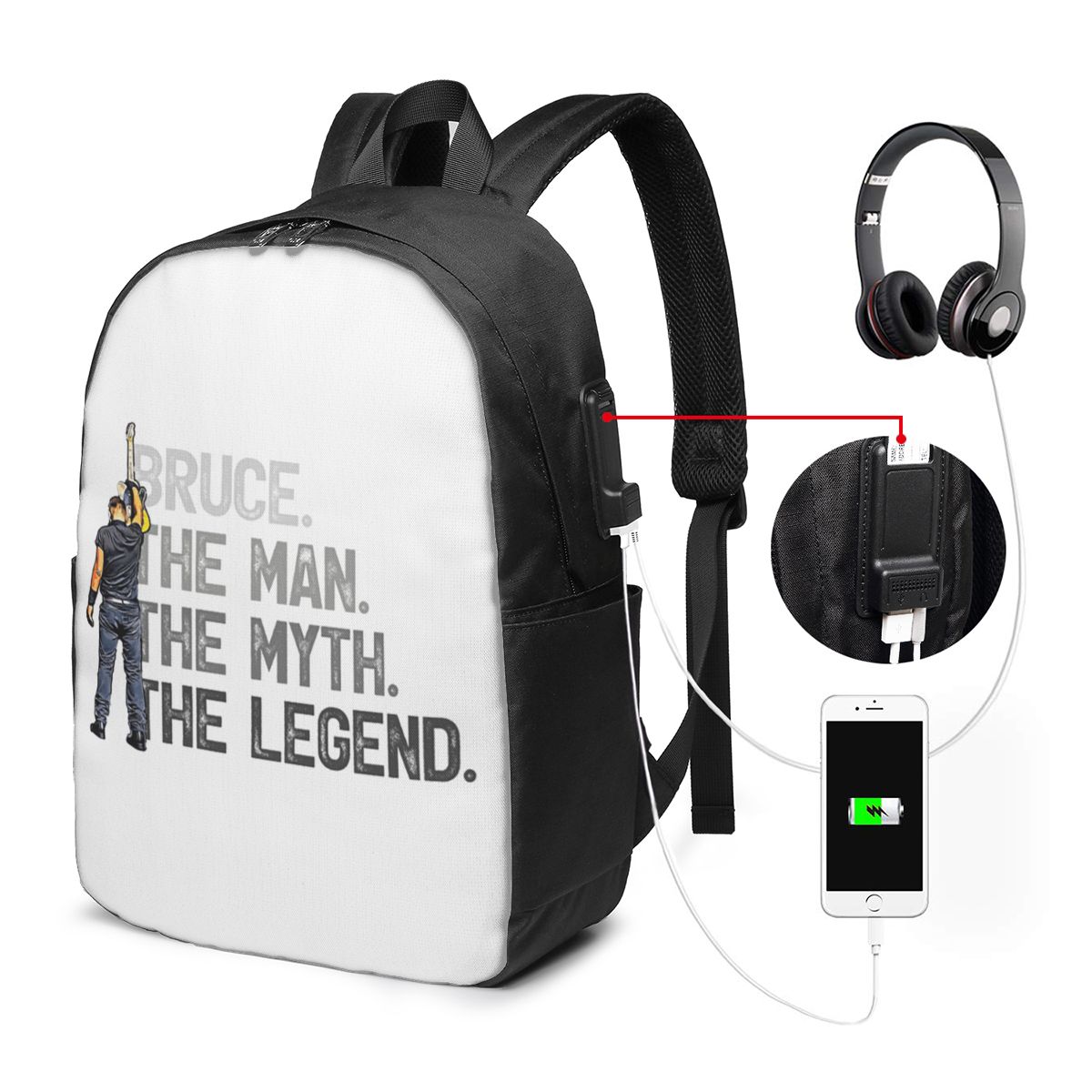 Bruce Springsteen Backpack Tra - огляд і ціна Laptop Bag