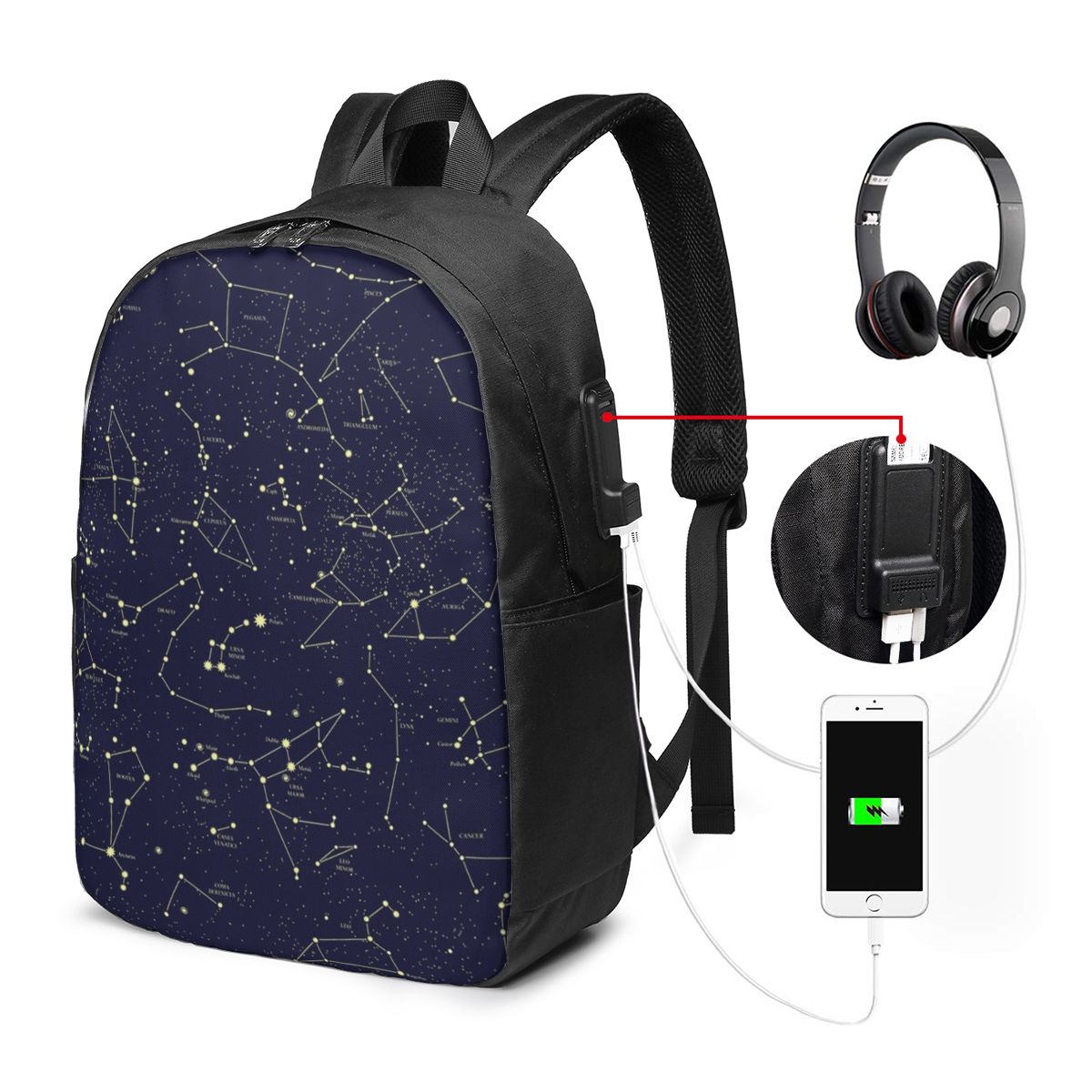 Night Sky Golden Celestial Sta - огляд і ціна Laptop Bag