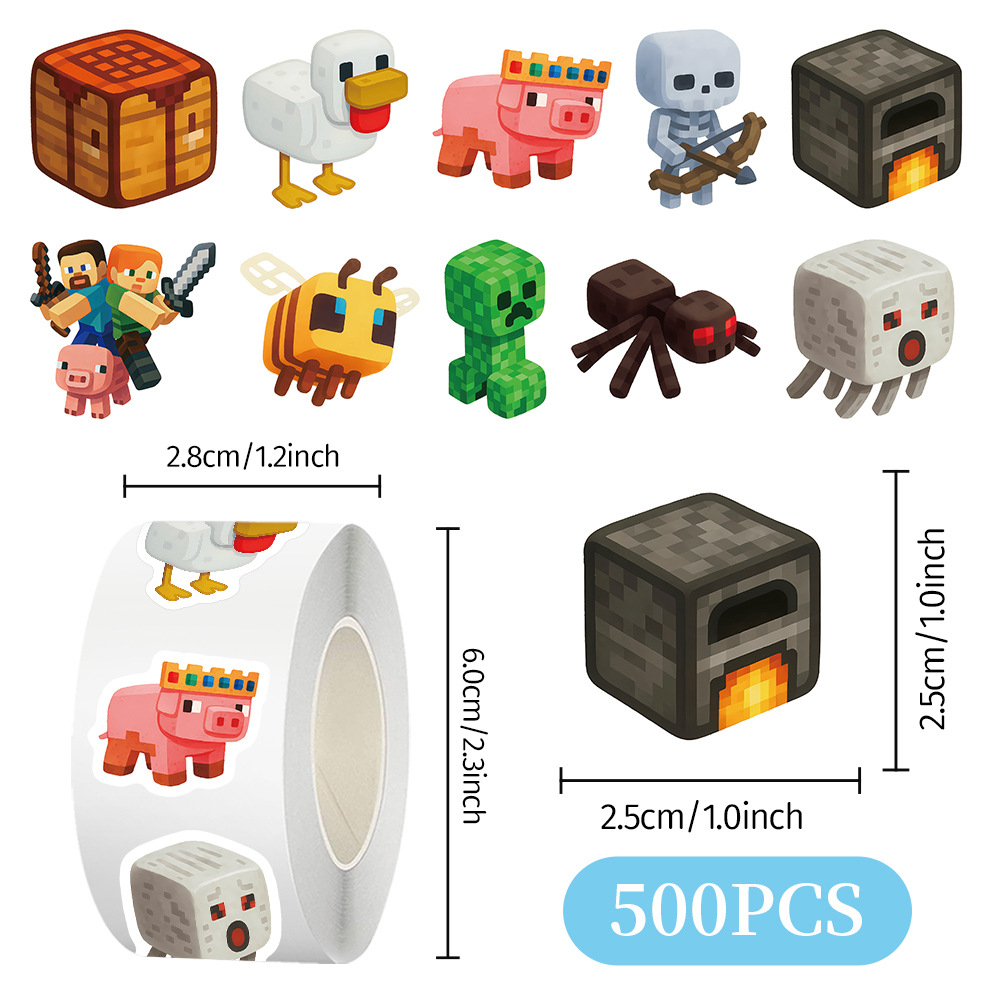 500pcs/Roll Minecrafted Cartoo - огляд і ціна Laptop Accessories & Repair Jagtap Dairy Pimple Nilakh Pimpri Chinchwad Maharashtra